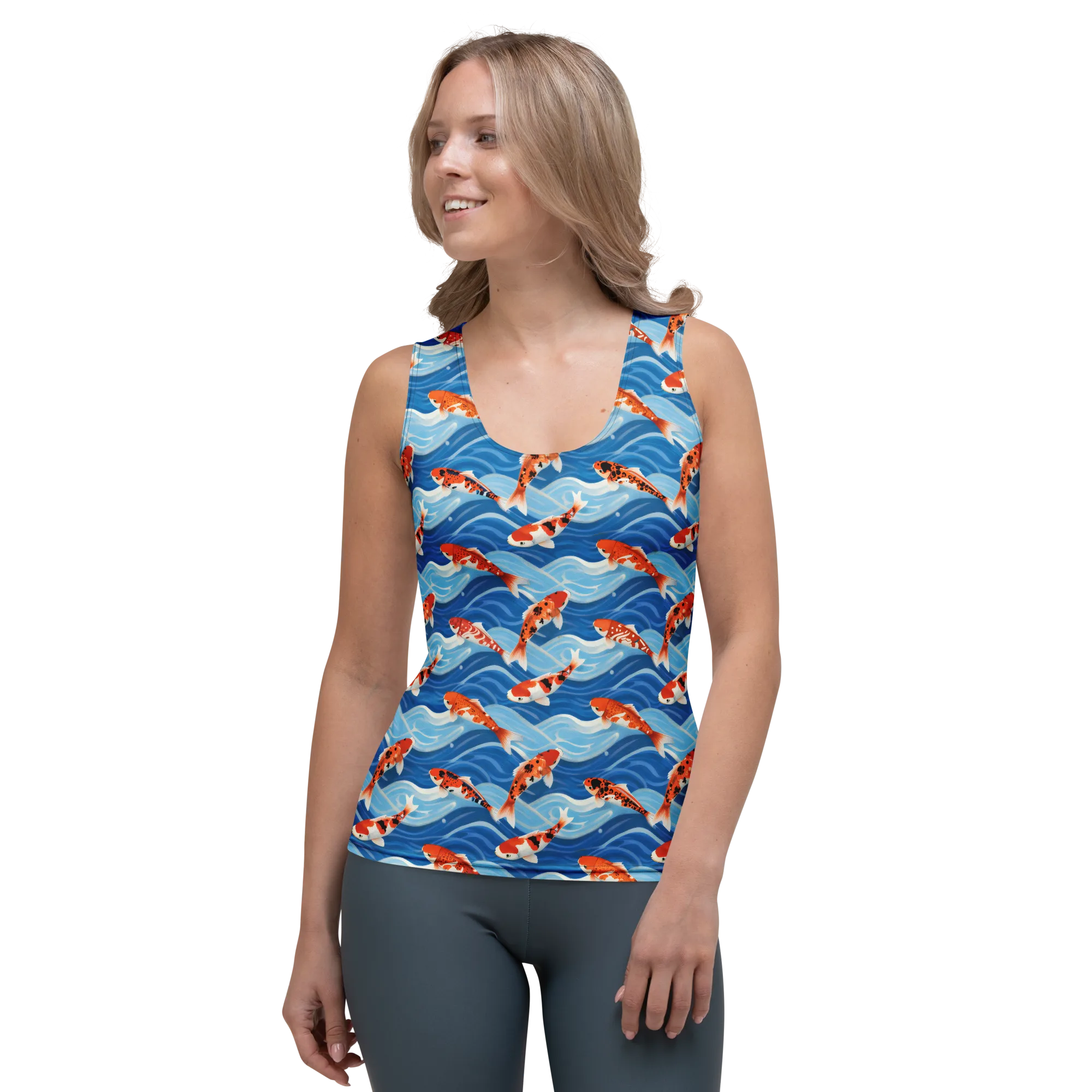 Crimson Drift on Women's Tank Top — Front