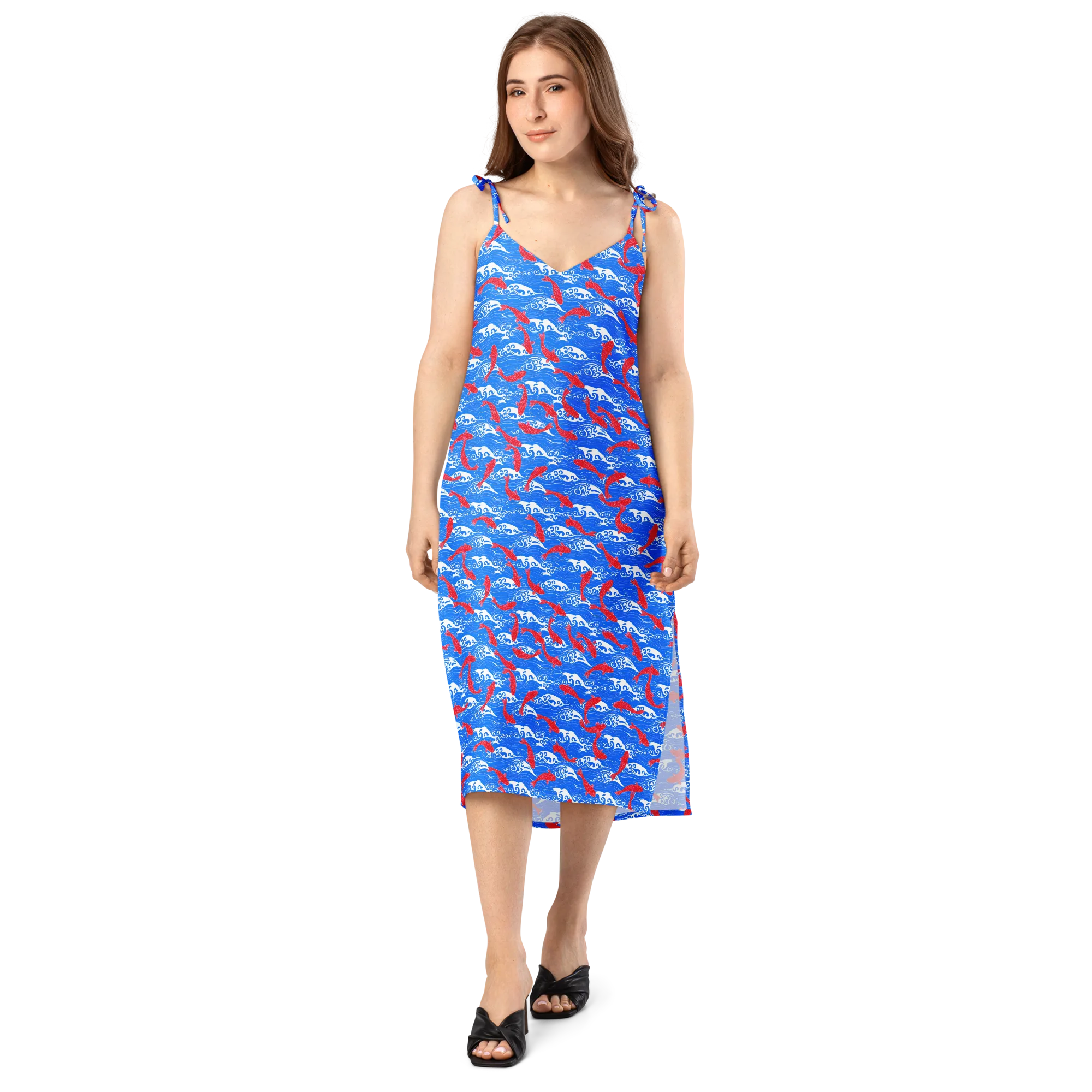 Crimson Tide on Slip Dress — Front