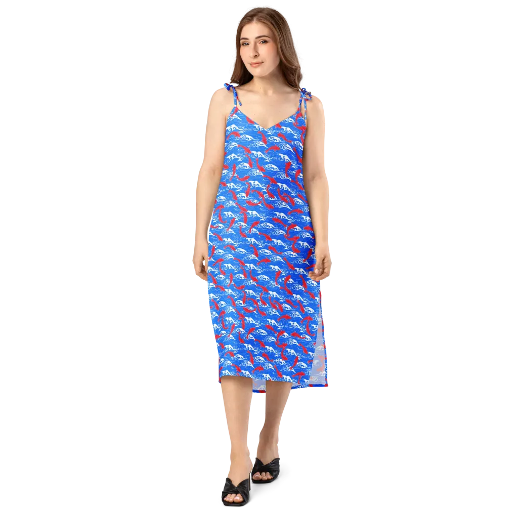 Crimson Tide on Slip Dress — Front