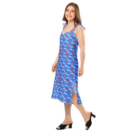 Crimson Tide on a Slip Dress
