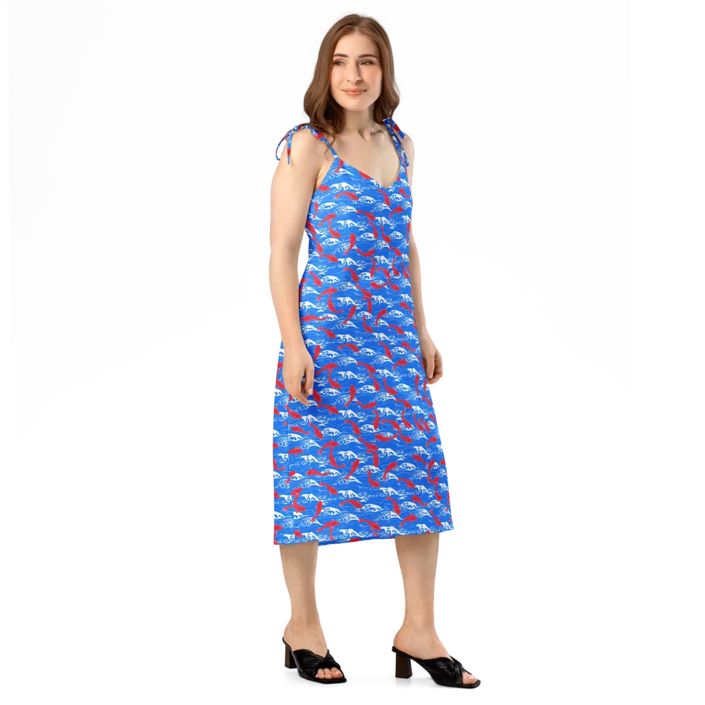 Crimson Tide on Slip Dress — Right Front