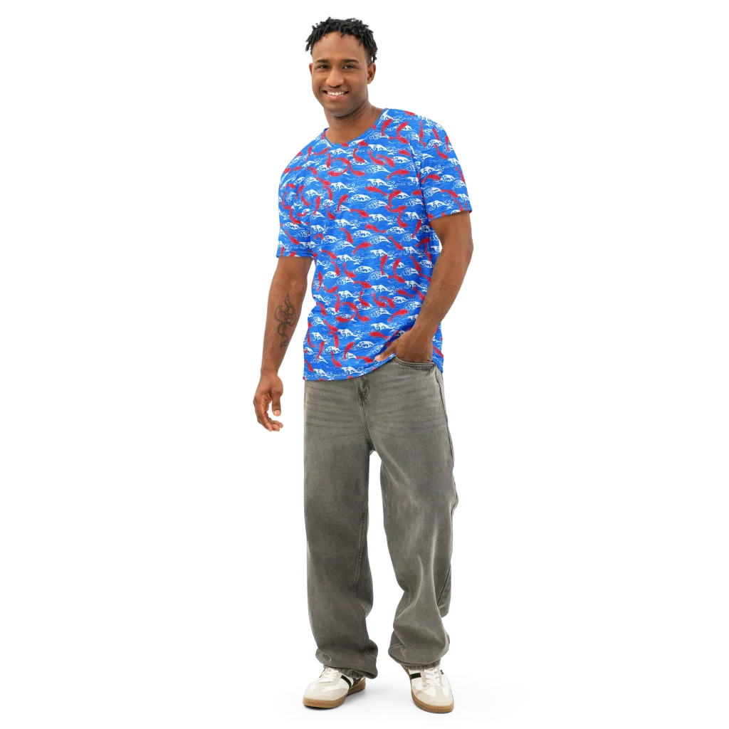 Crimson Tide on Men's Cotton Crew Neck T-Shirt — Front