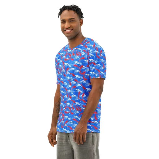 Crimson Tide on a Men's Cotton Crew Neck T-Shirt