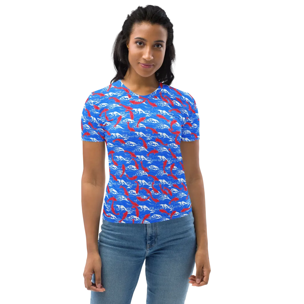 Crimson Tide on Women's Crew Neck T-Shirt — Print file