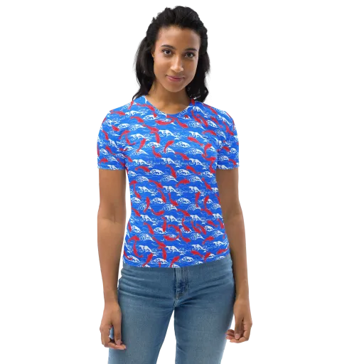 Crimson Tide on a Women's Crew Neck T-Shirt