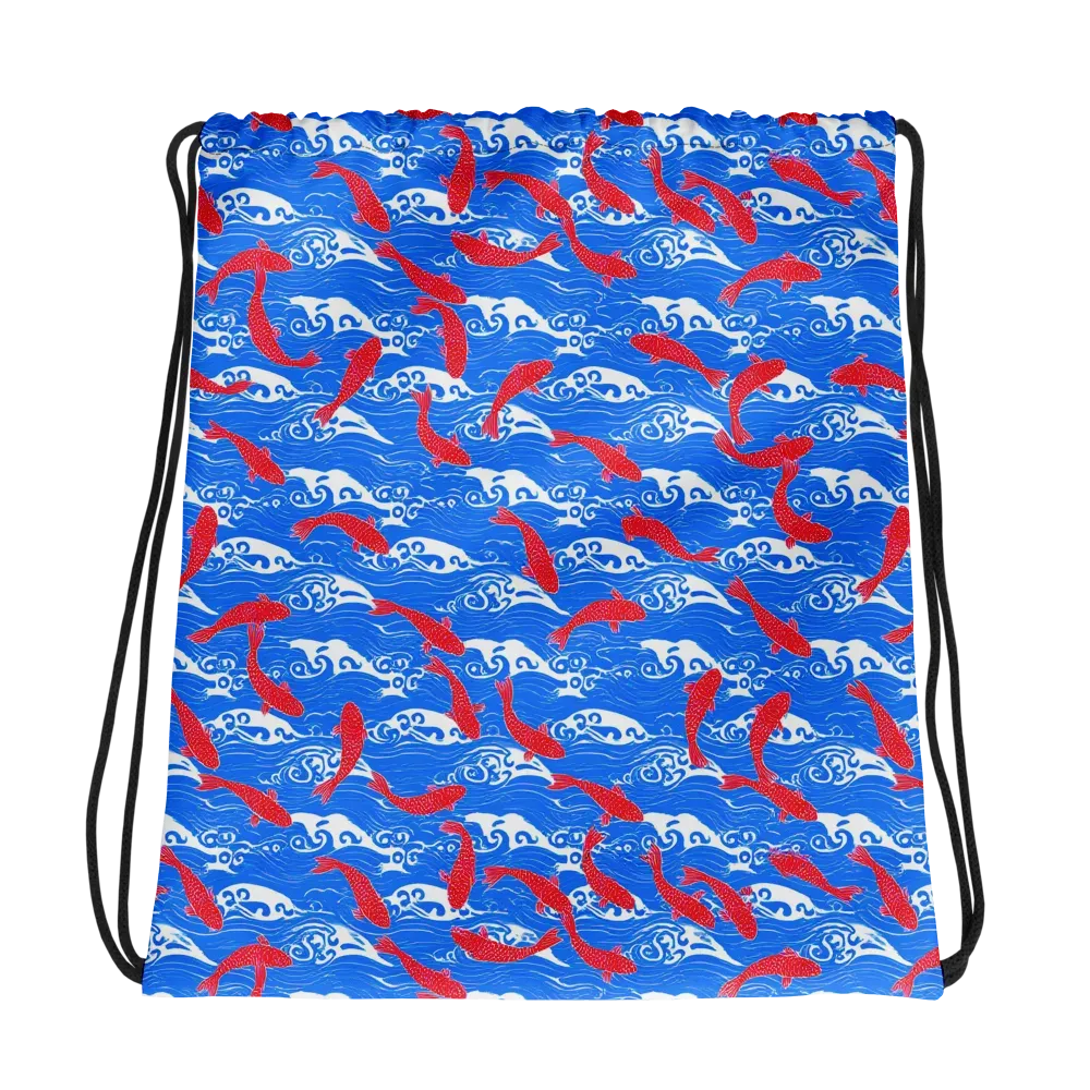 Crimson Tide on Drawstring Bag — Mockup