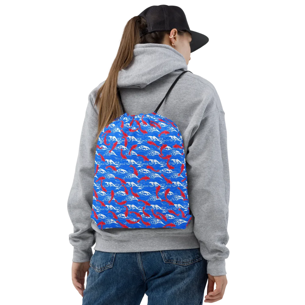 Crimson Tide on Drawstring Bag — Front