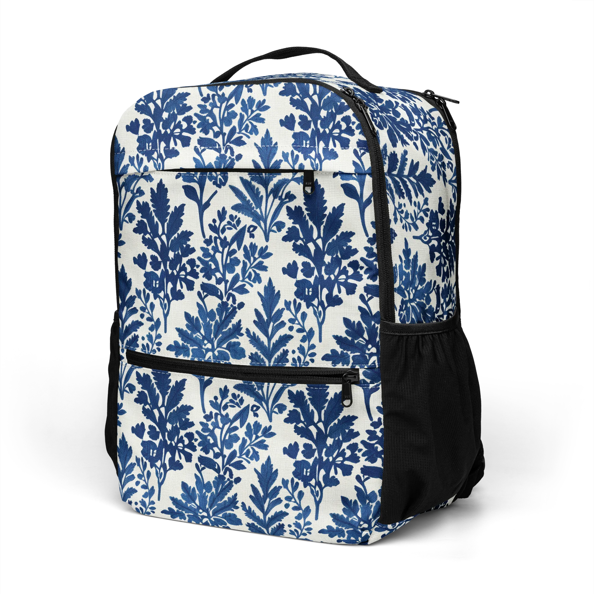 Blue Garden Ledger on Utility Backpack — Top print