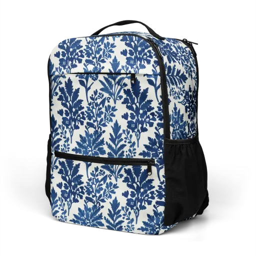 Blue Garden Ledger on a Utility Backpack