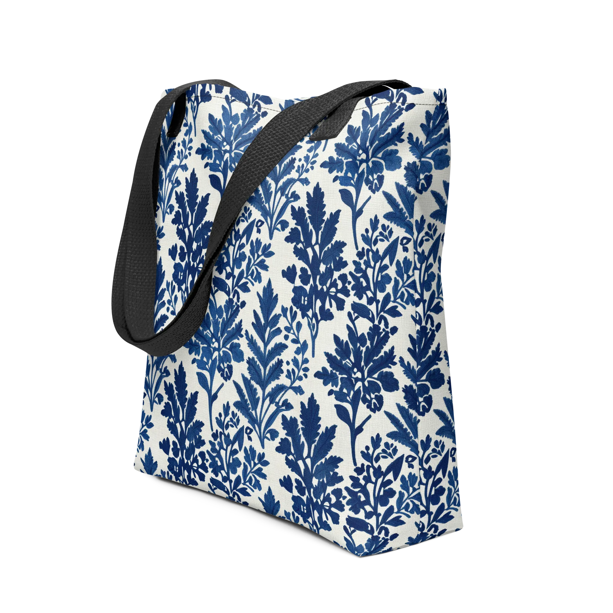 Blue Garden Ledger on Tote Bag — Print file