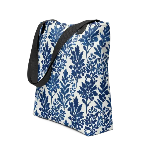 Blue Garden Ledger on a Tote Bag