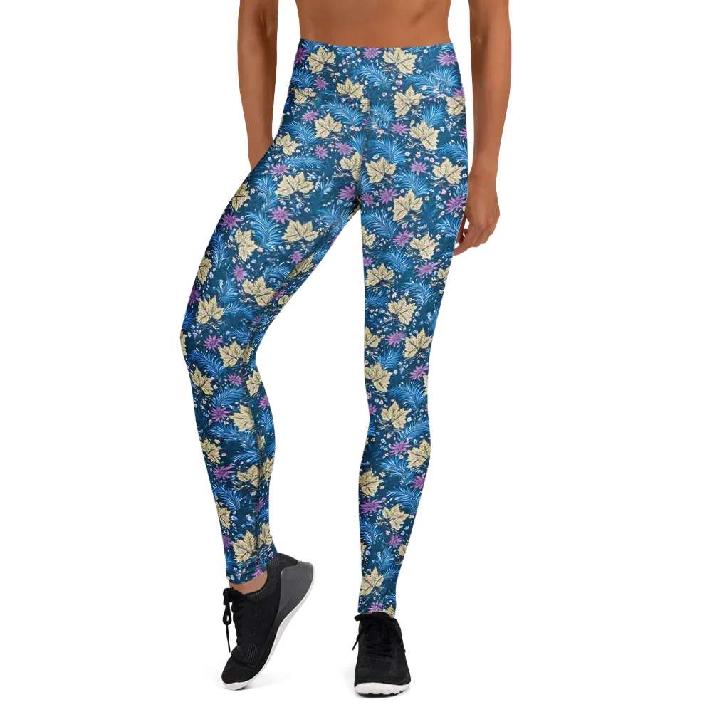 Midnight Meadow on Yoga Leggings — Front