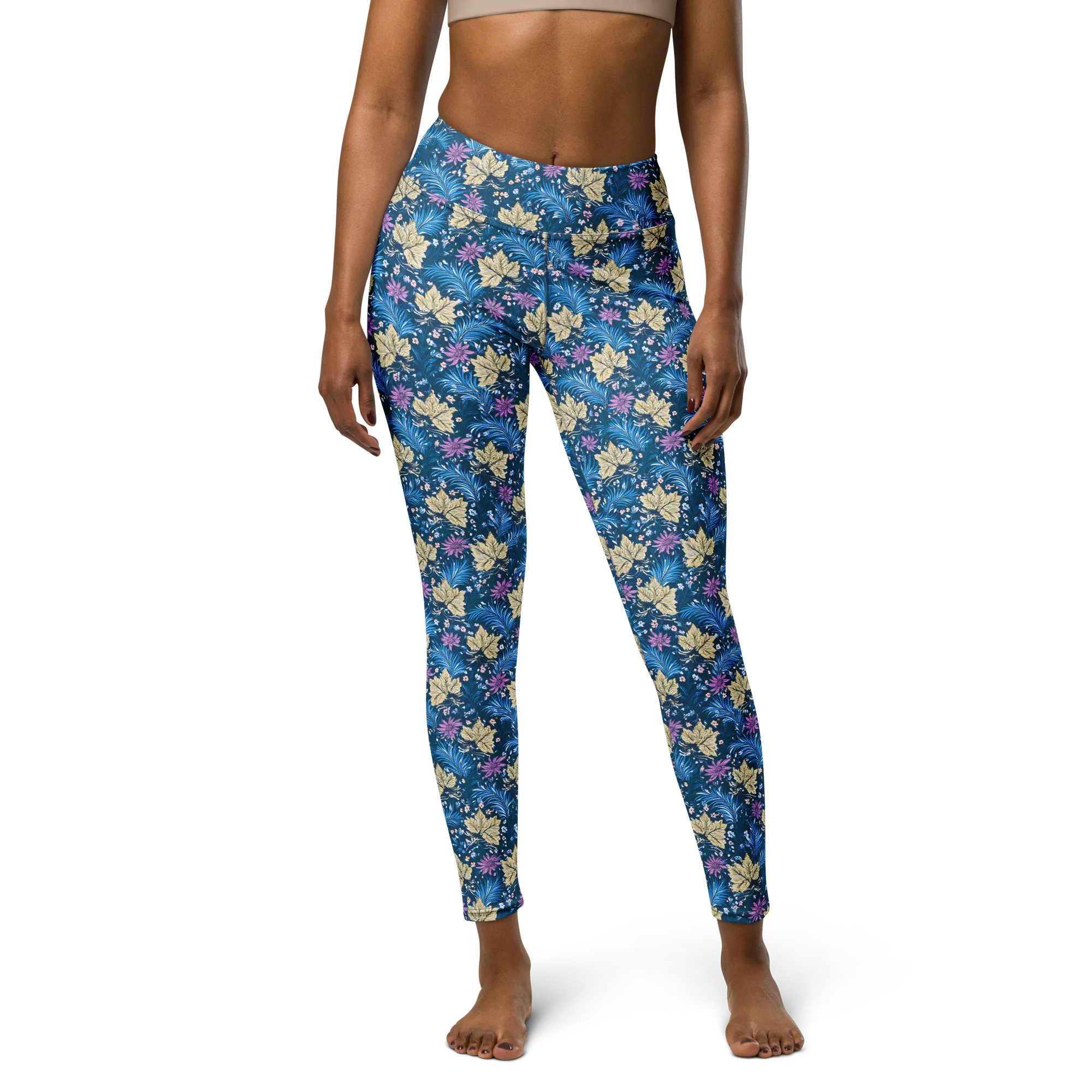 Midnight Meadow on Yoga Leggings — Print file
