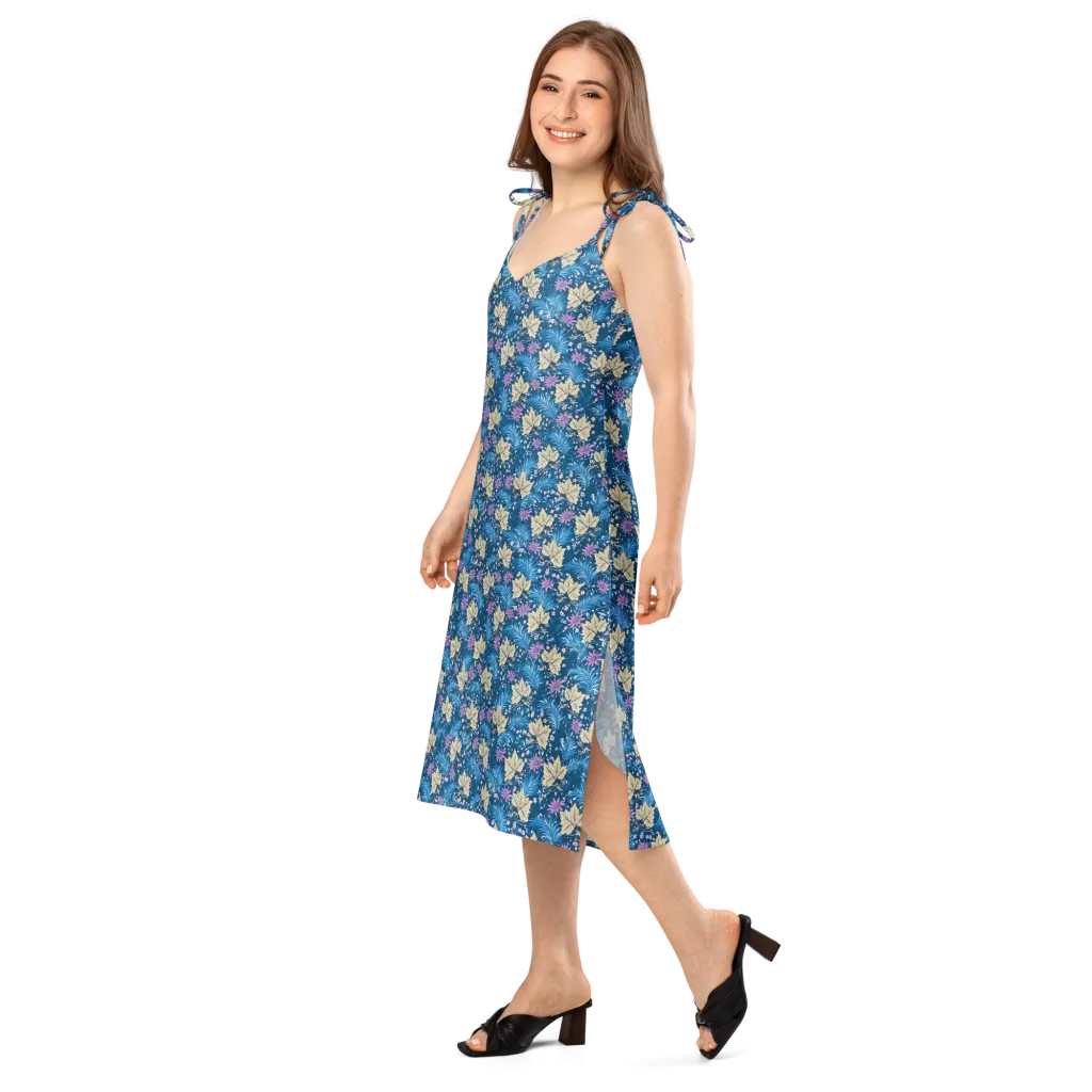 Midnight Meadow on Slip Dress — Left Front