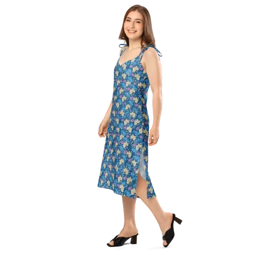Midnight Meadow on a Slip Dress