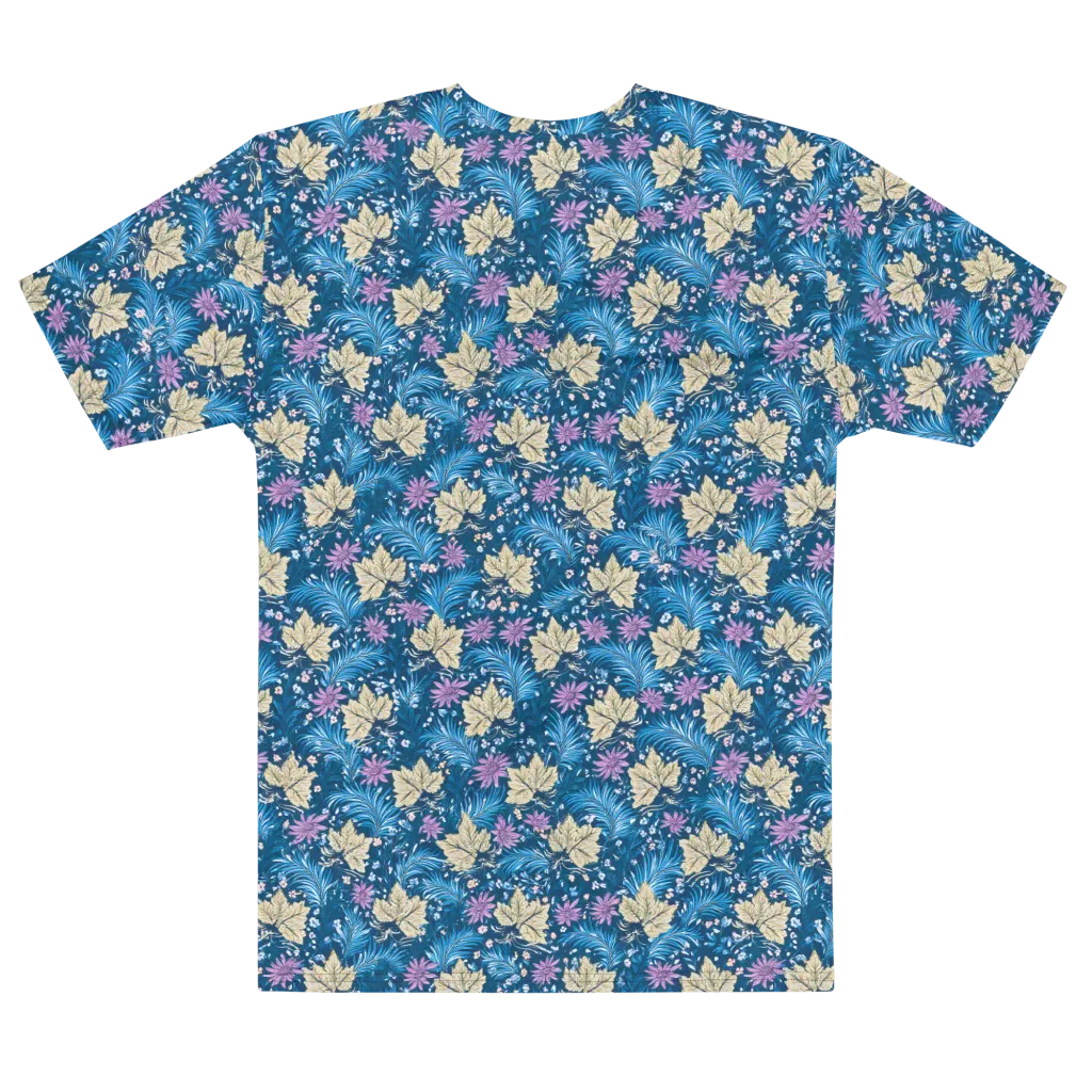 Midnight Meadow on Men's Cotton Crew Neck T-Shirt — Front print