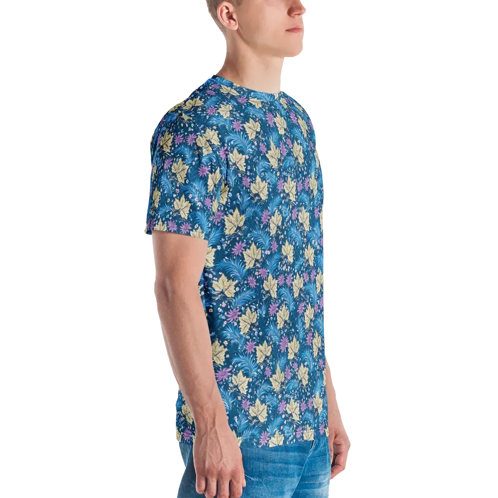 Midnight Meadow on Men's Crew Neck T-Shirt — Right