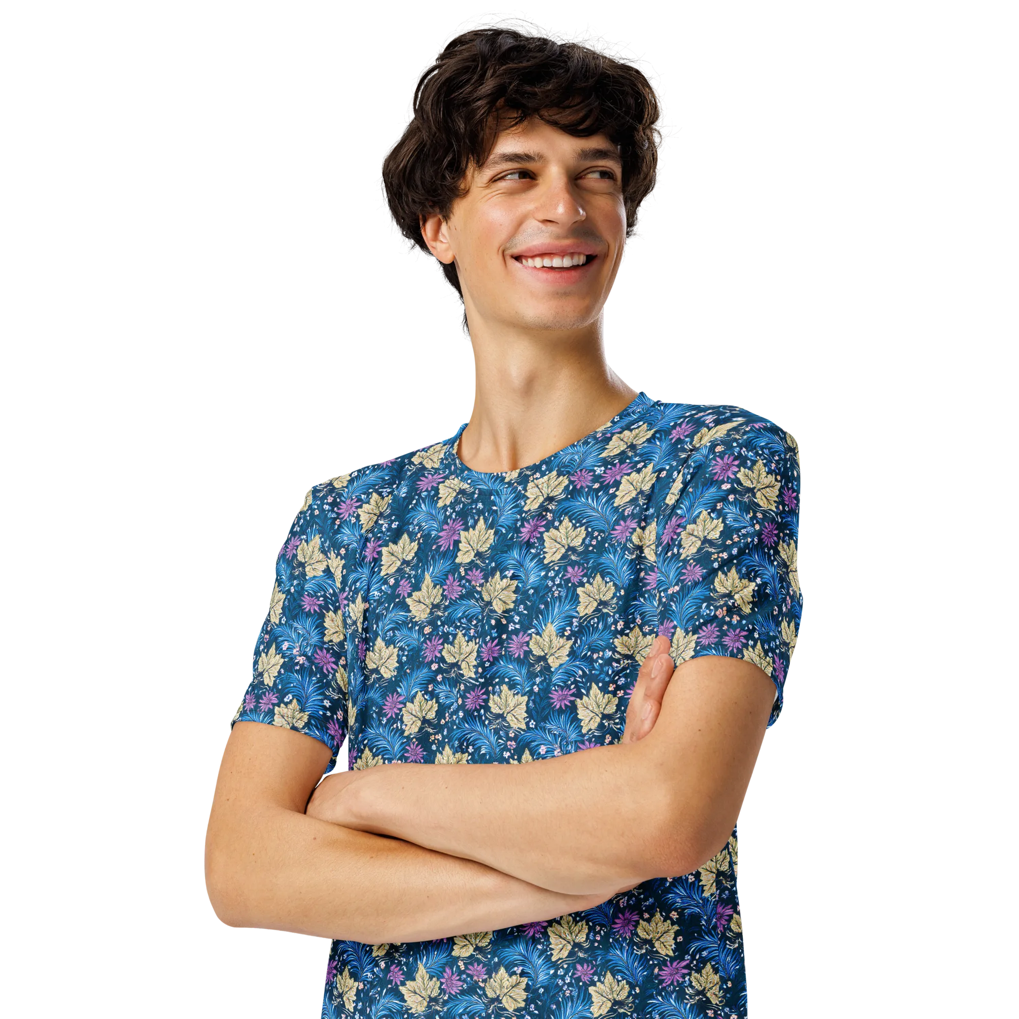 Midnight Meadow on Men's Crew Neck T-Shirt — Front print