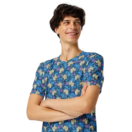 Midnight Meadow on a Men's Crew Neck T-Shirt