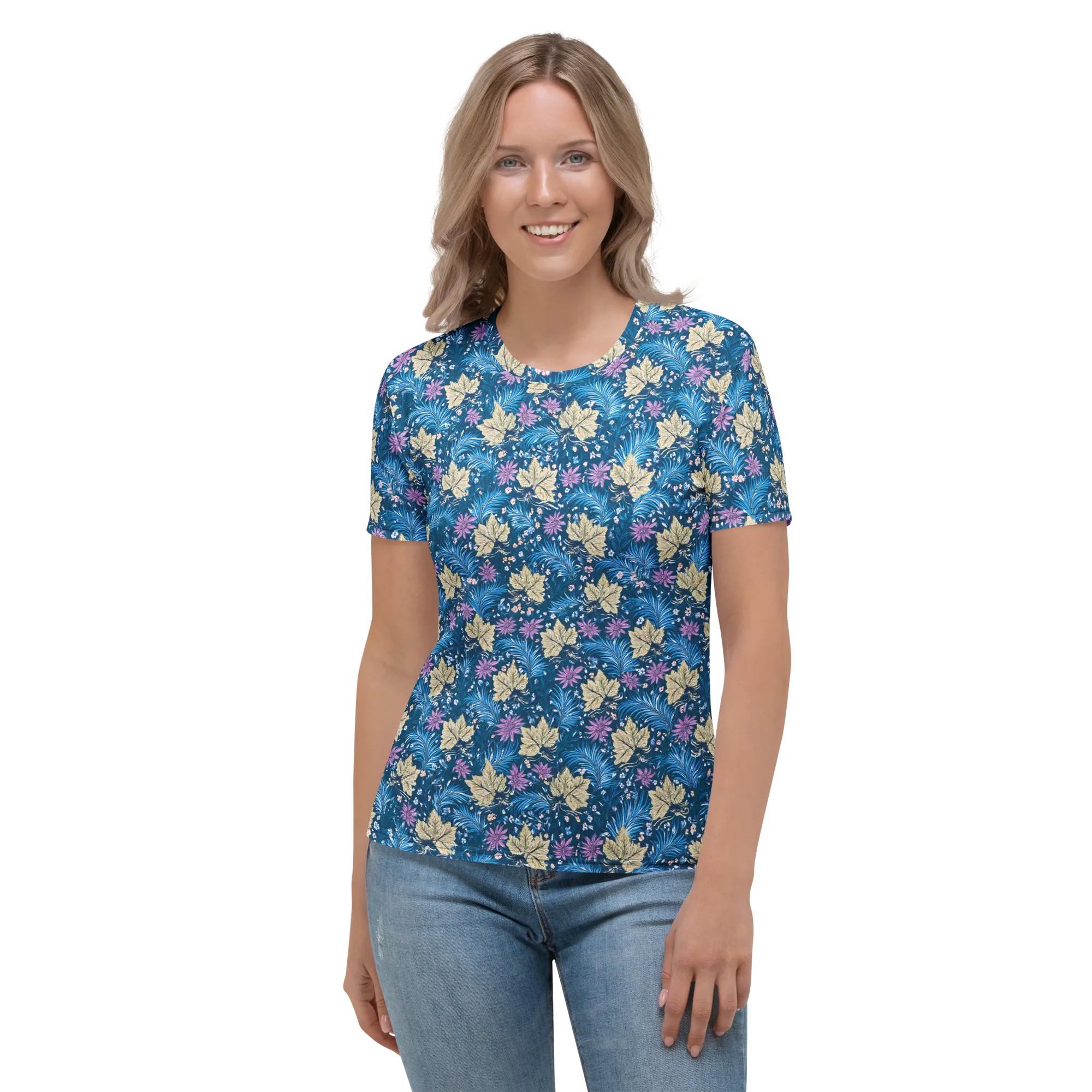 Midnight Meadow on Women's Crew Neck T-Shirt — Front