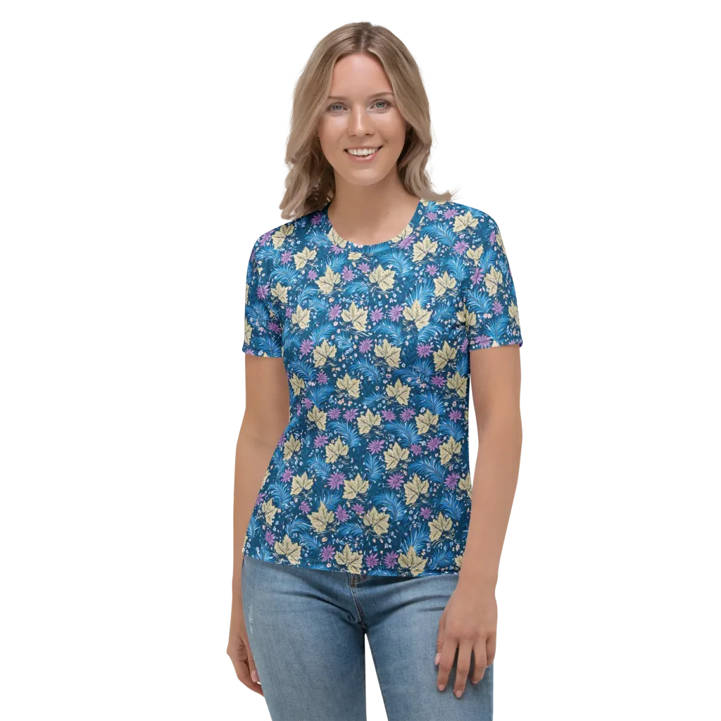 Midnight Meadow on Women's Crew Neck T-Shirt — Front