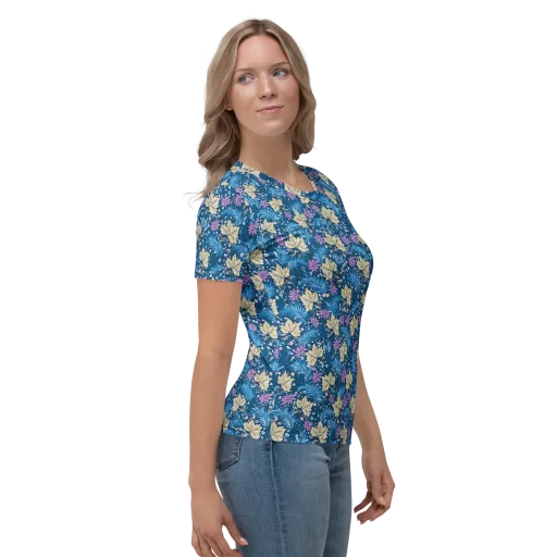 Midnight Meadow on a Women's Crew Neck T-Shirt