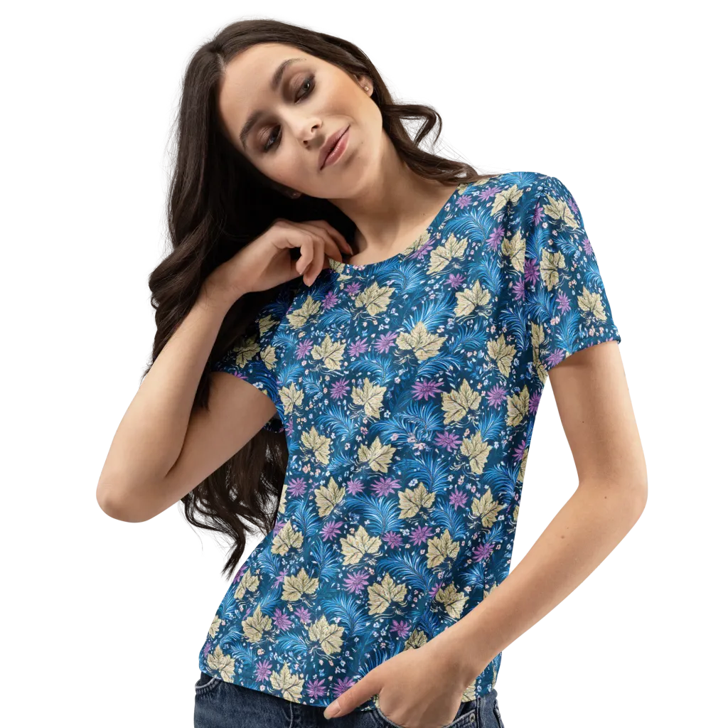 Midnight Meadow on Women's Crew Neck T-Shirt — Print file