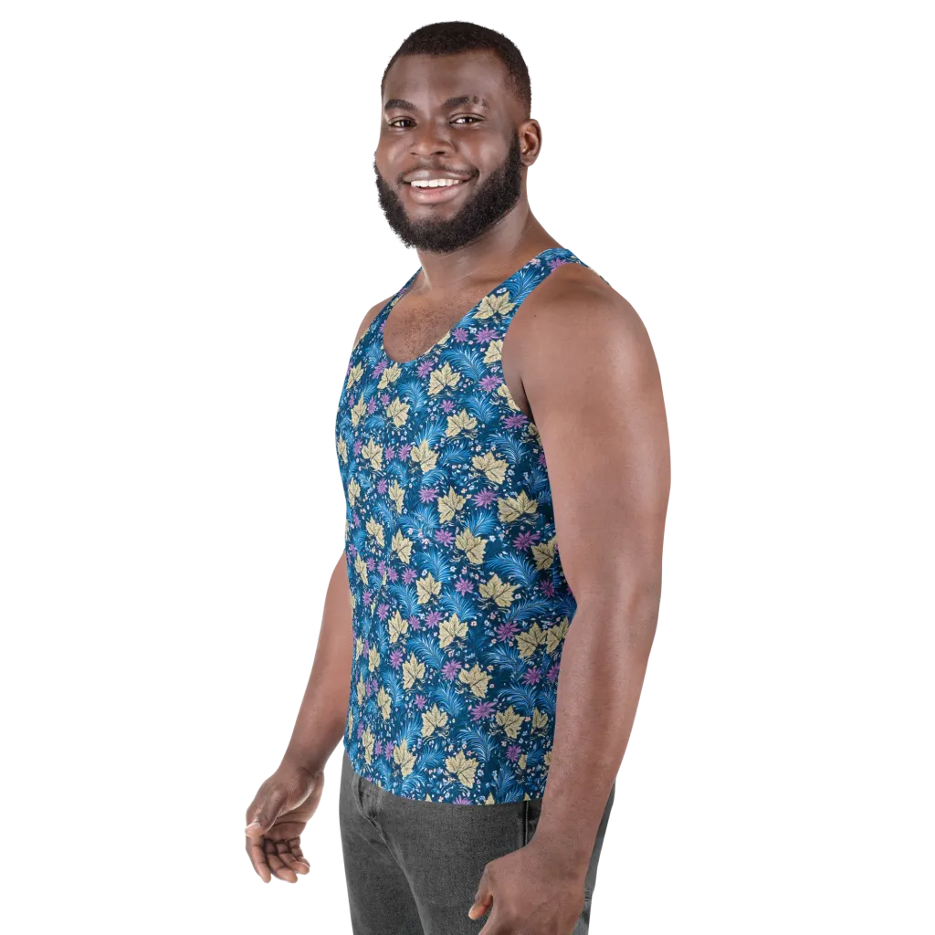 Midnight Meadow on Men's Tank Top — Left Front