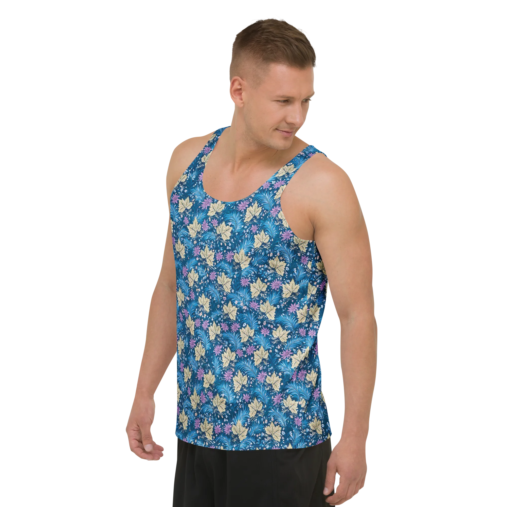 Midnight Meadow on Men's Tank Top — Front print