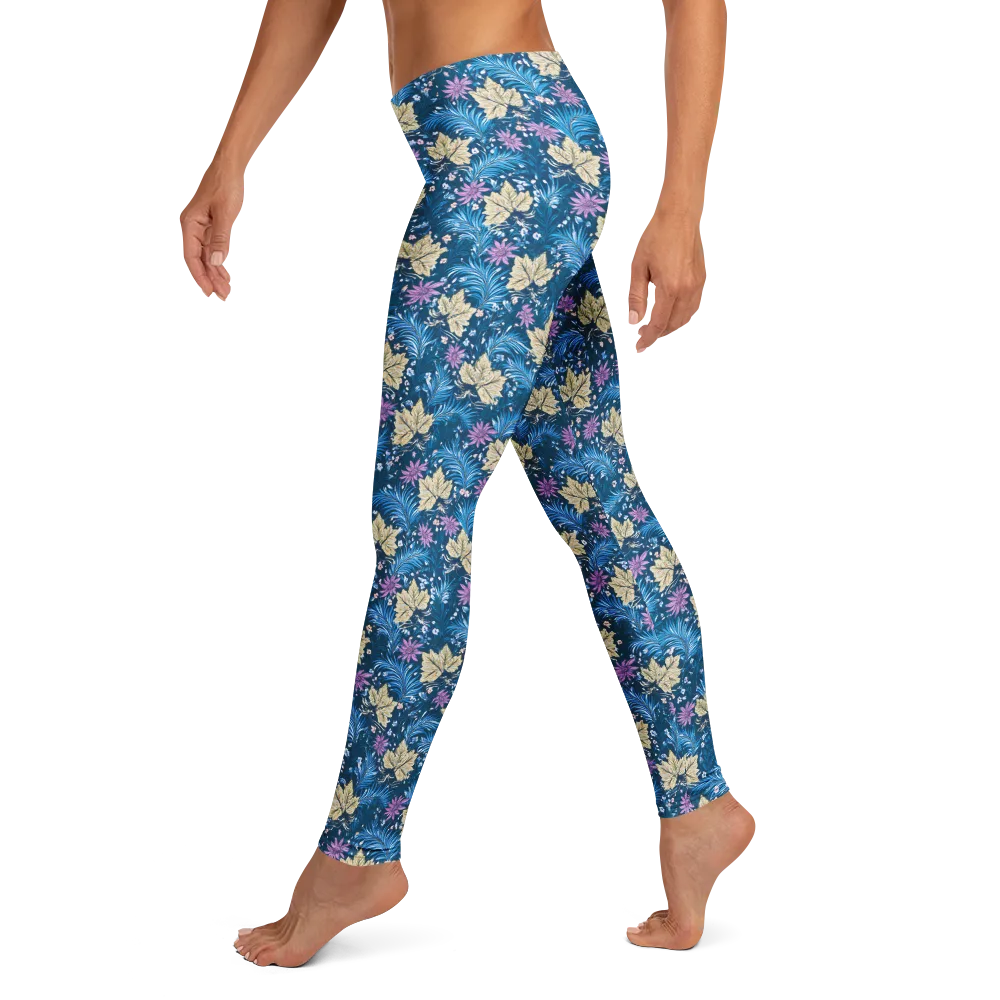 Midnight Meadow on Leggings — Left