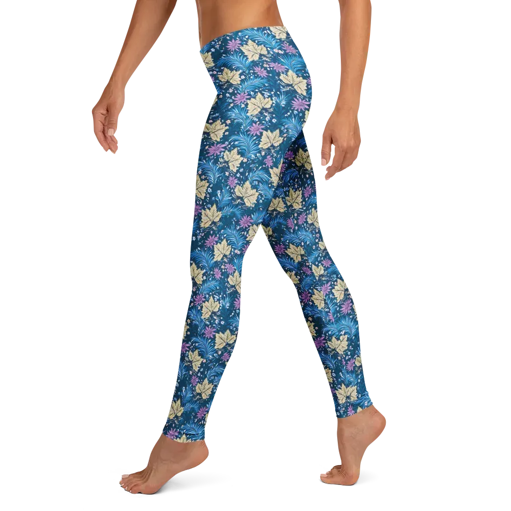 Midnight Meadow on Leggings — Left