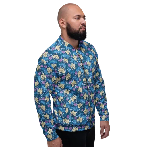 Midnight Meadow on a Bomber Jacket