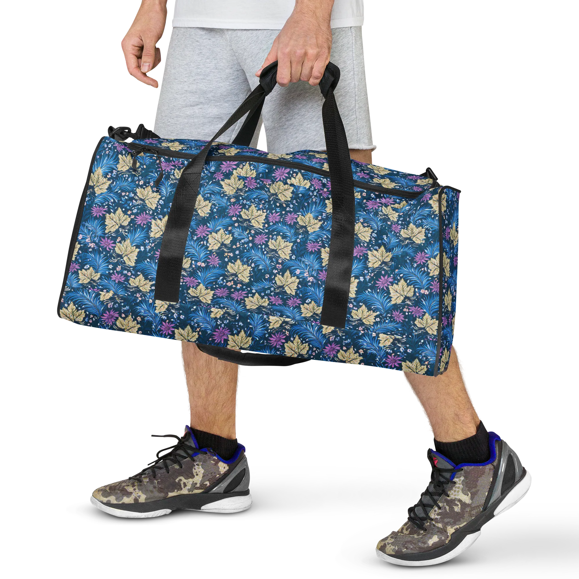 Midnight Meadow on Duffle Bag — Front print