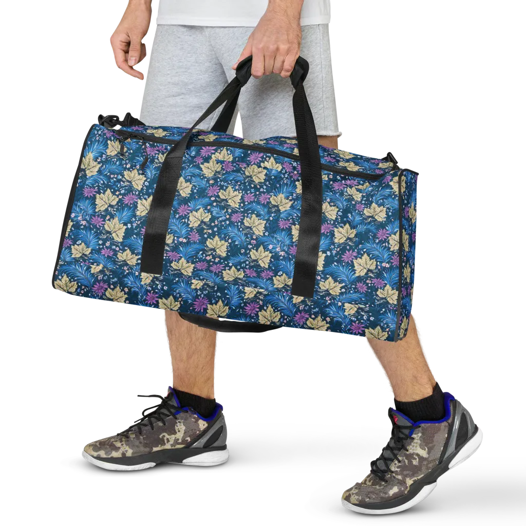 Midnight Meadow on Duffle Bag — Front print