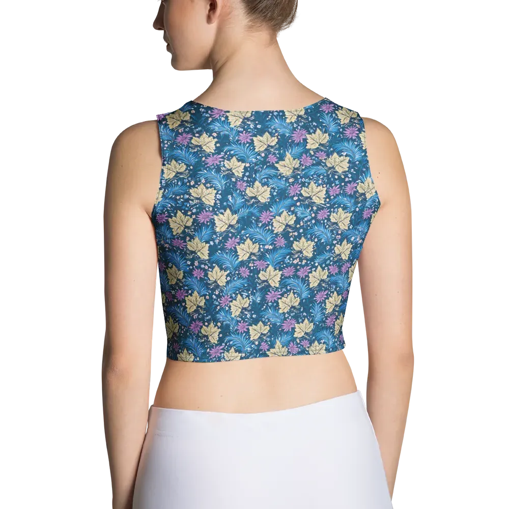 Midnight Meadow on Crop Top — Back