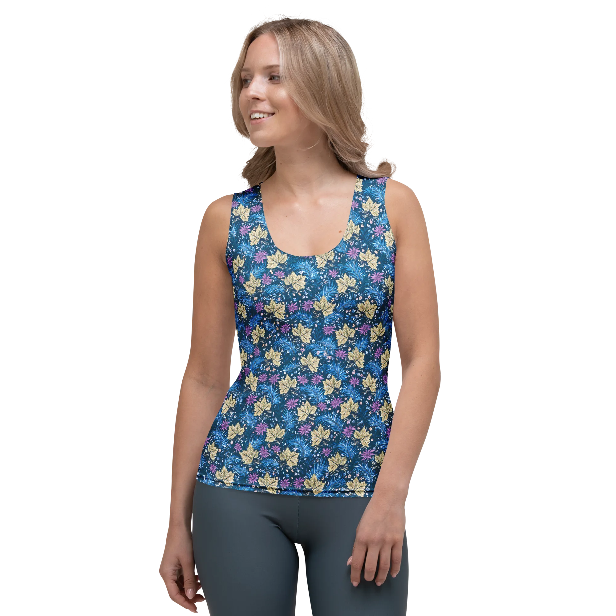 Midnight Meadow on Women's Tank Top — Front