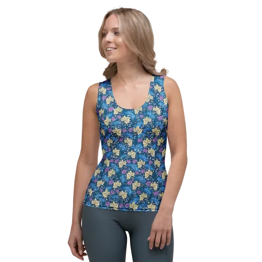 Midnight Meadow on a Women's Tank Top