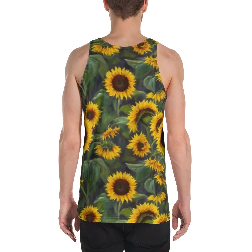 Sunflower Nocturne on Men's Tank Top — Back