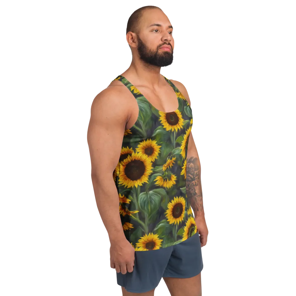 Sunflower Nocturne on Men's Tank Top — Front print