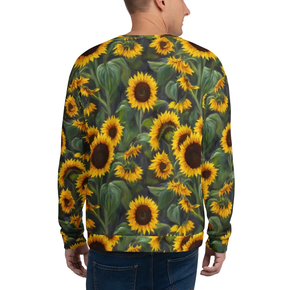 Sunflower Nocturne on Sweatshirt — Back