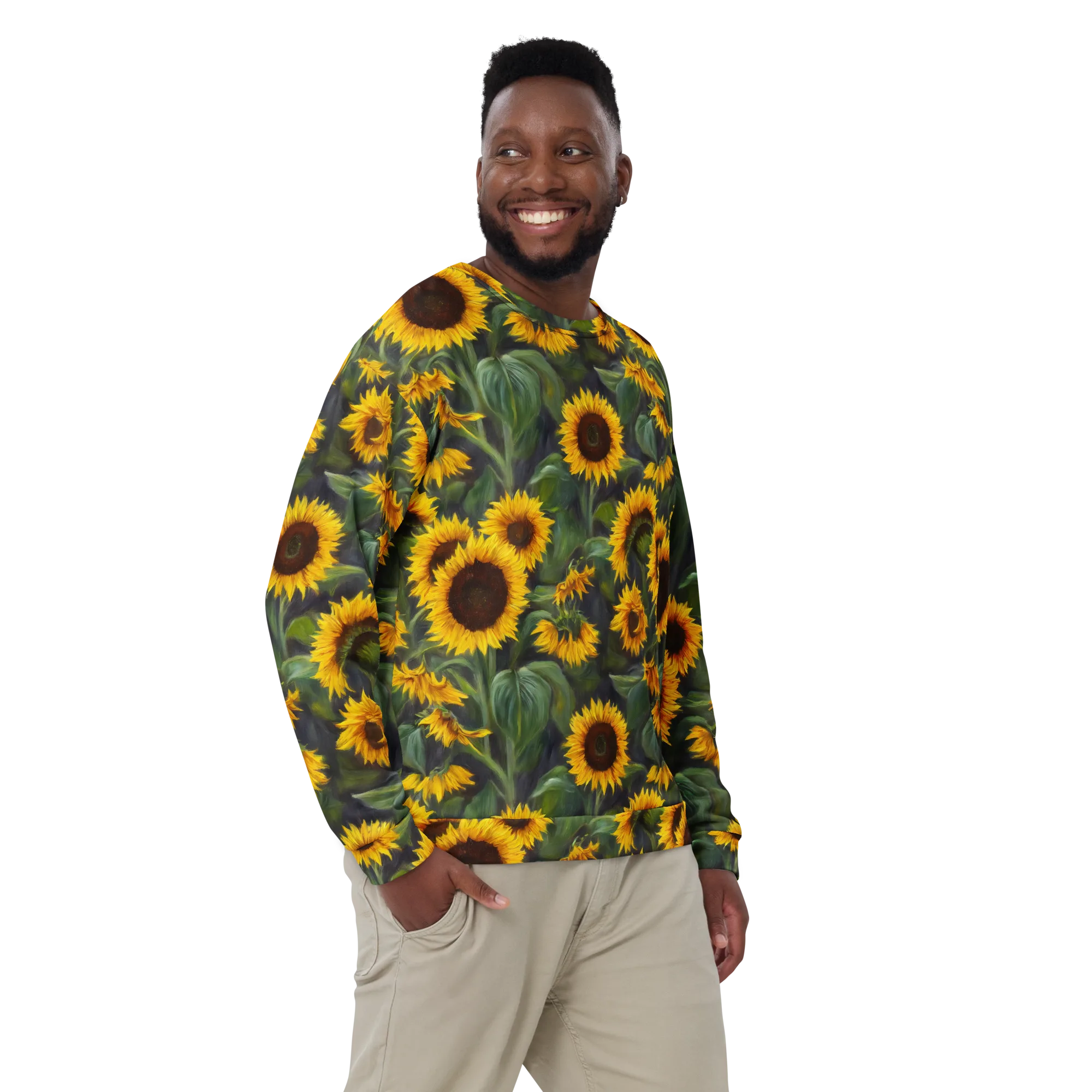 Sunflower Nocturne on Sweatshirt — Front print