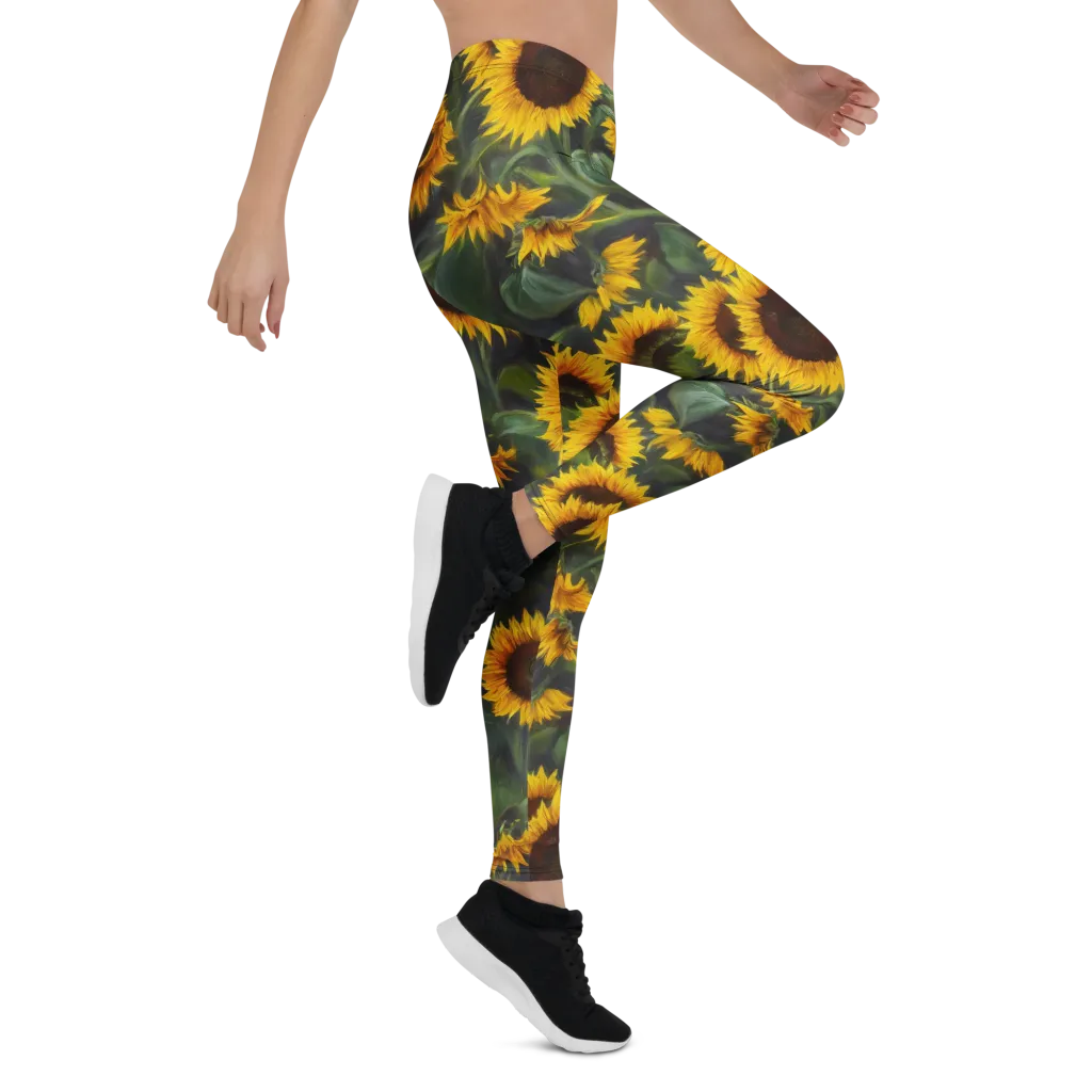 Sunflower Nocturne on Leggings — Print file