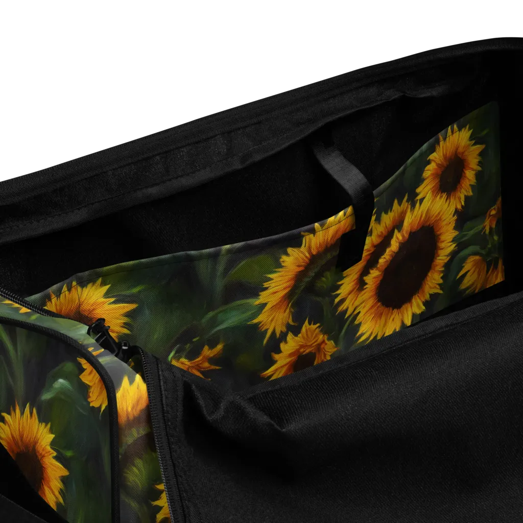 Sunflower Nocturne on Duffle Bag — Product details