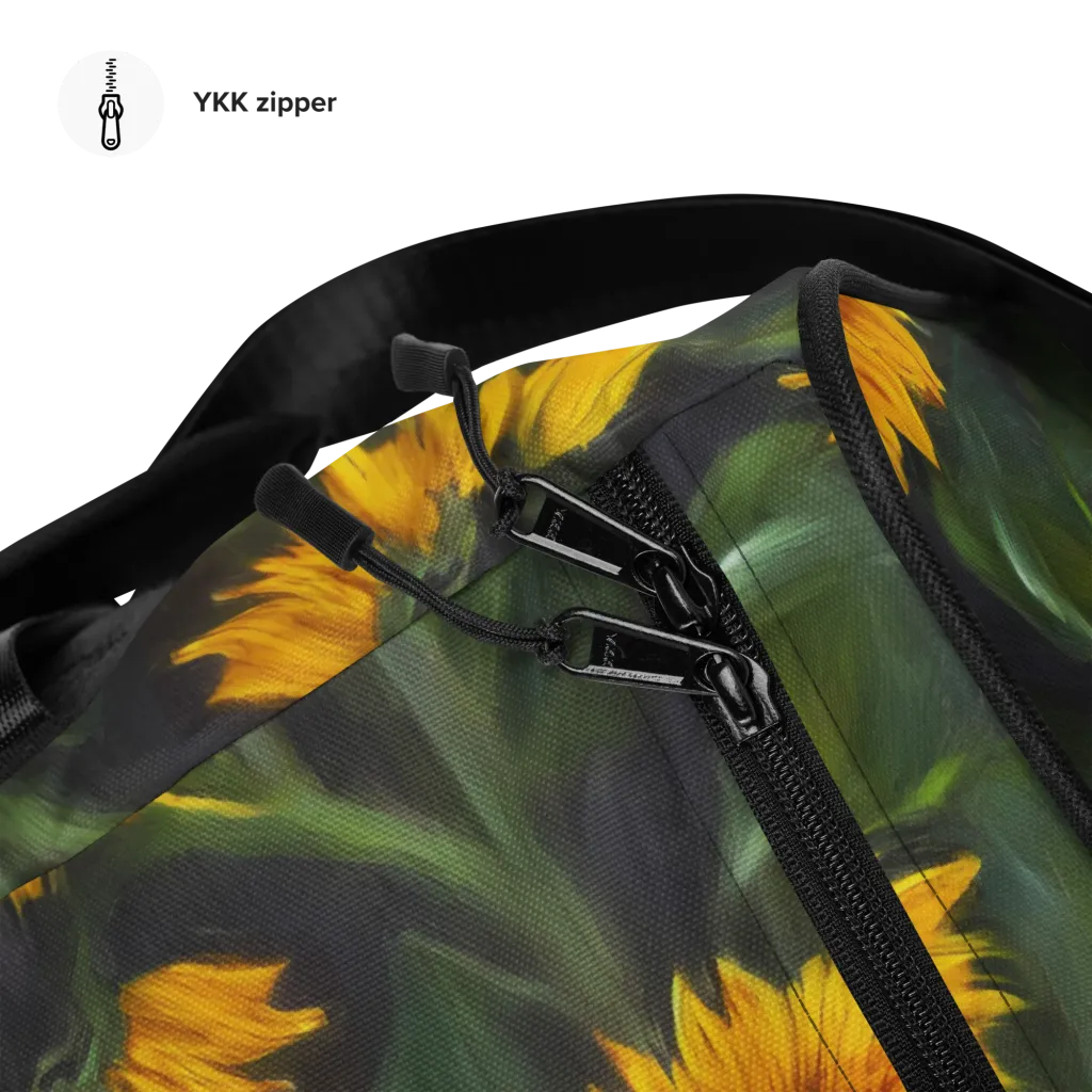 Sunflower Nocturne on Duffle Bag — Front print