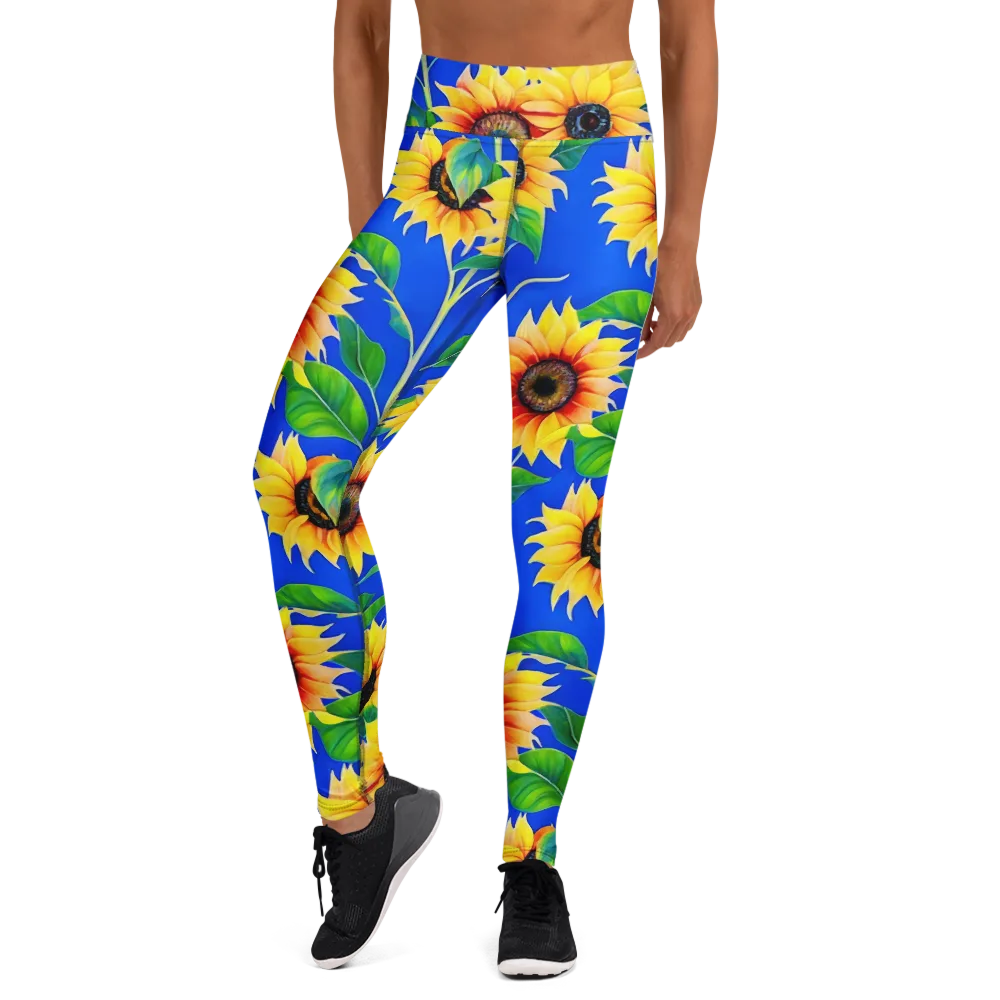 Sunlit Canopy on Yoga Leggings — Front