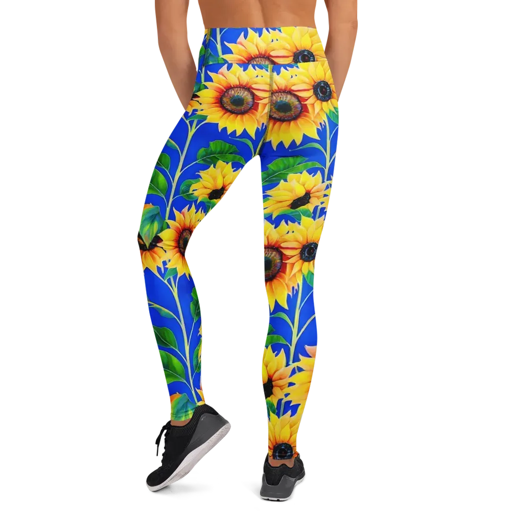 Sunlit Canopy on Yoga Leggings — Back