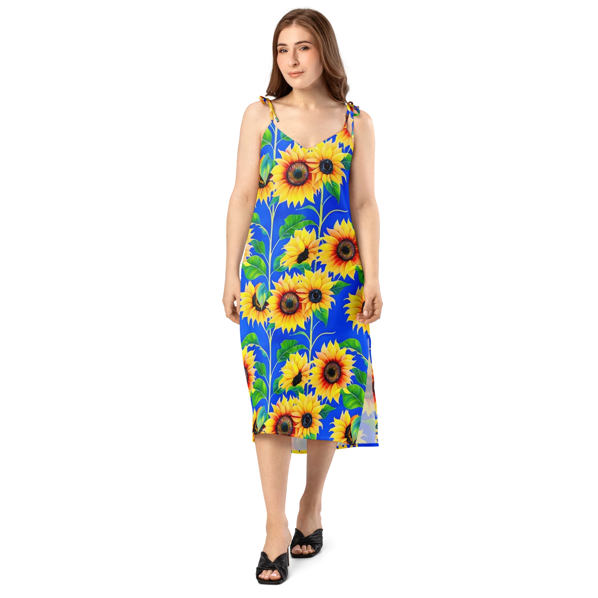 Sunlit Canopy on Slip Dress — Front