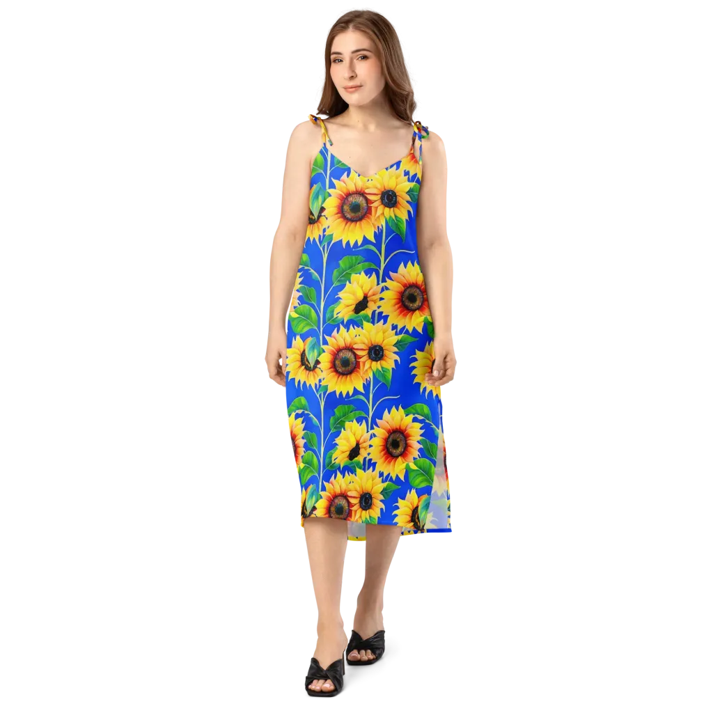 Sunlit Canopy on Slip Dress — Front