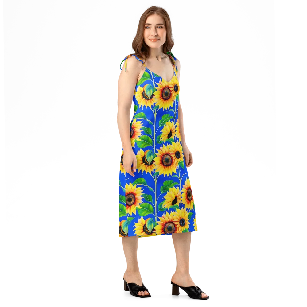 Sunlit Canopy on Slip Dress — Right Front