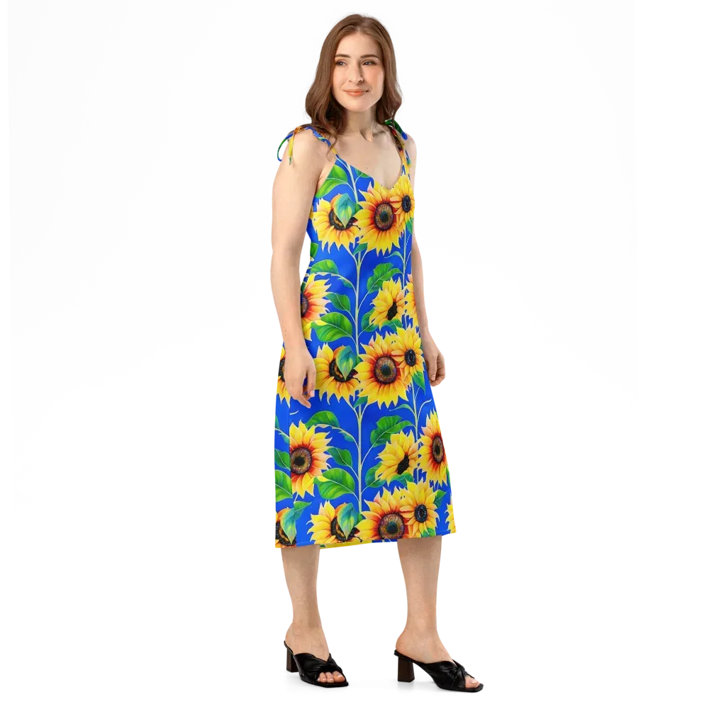 Sunlit Canopy on Slip Dress — Right Front